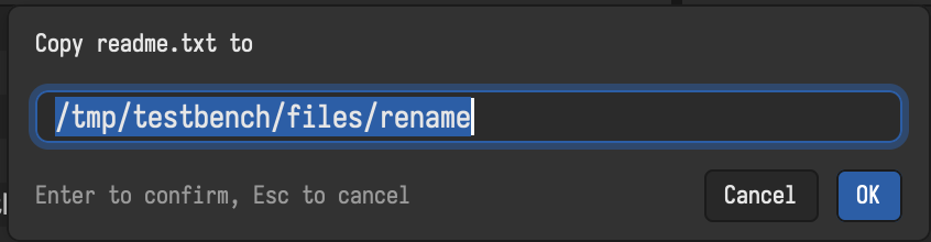 Copying with F5